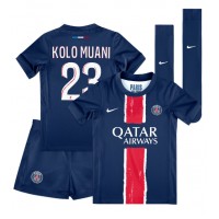 Paris Saint-Germain Randal Kolo Muani #23 Hemmadräkt Barn 2024-25 Kortärmad (+ Korta byxor)